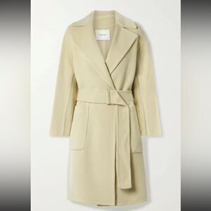 Vince Belted Luxury Wool Blend Long Coat, In Sepia, Women’s Size Large, NWT